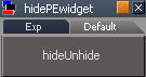 hide PE widget