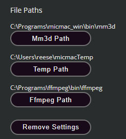file paths buttons