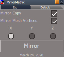 mirror matrix panel