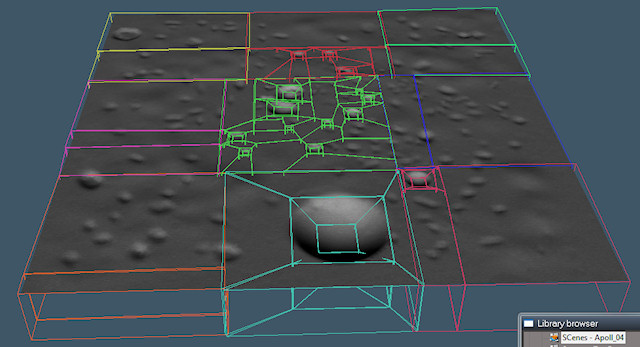 landing site with collision mesh